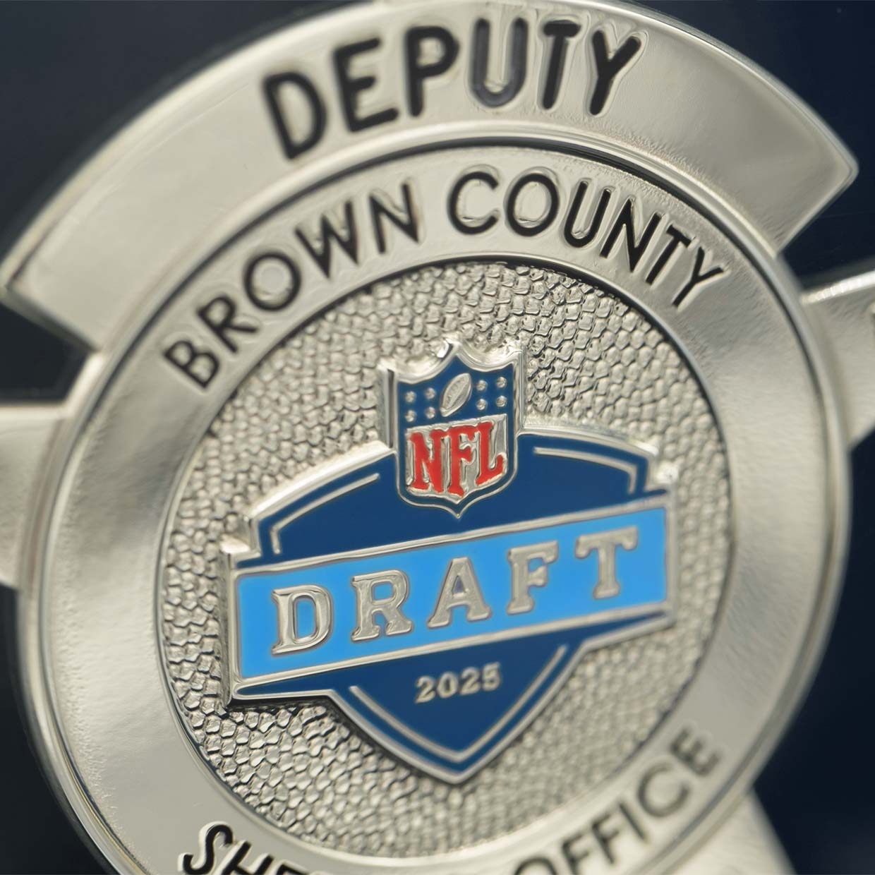Brown County Sheriff's Office 2025 NFL Draft Badge Detail